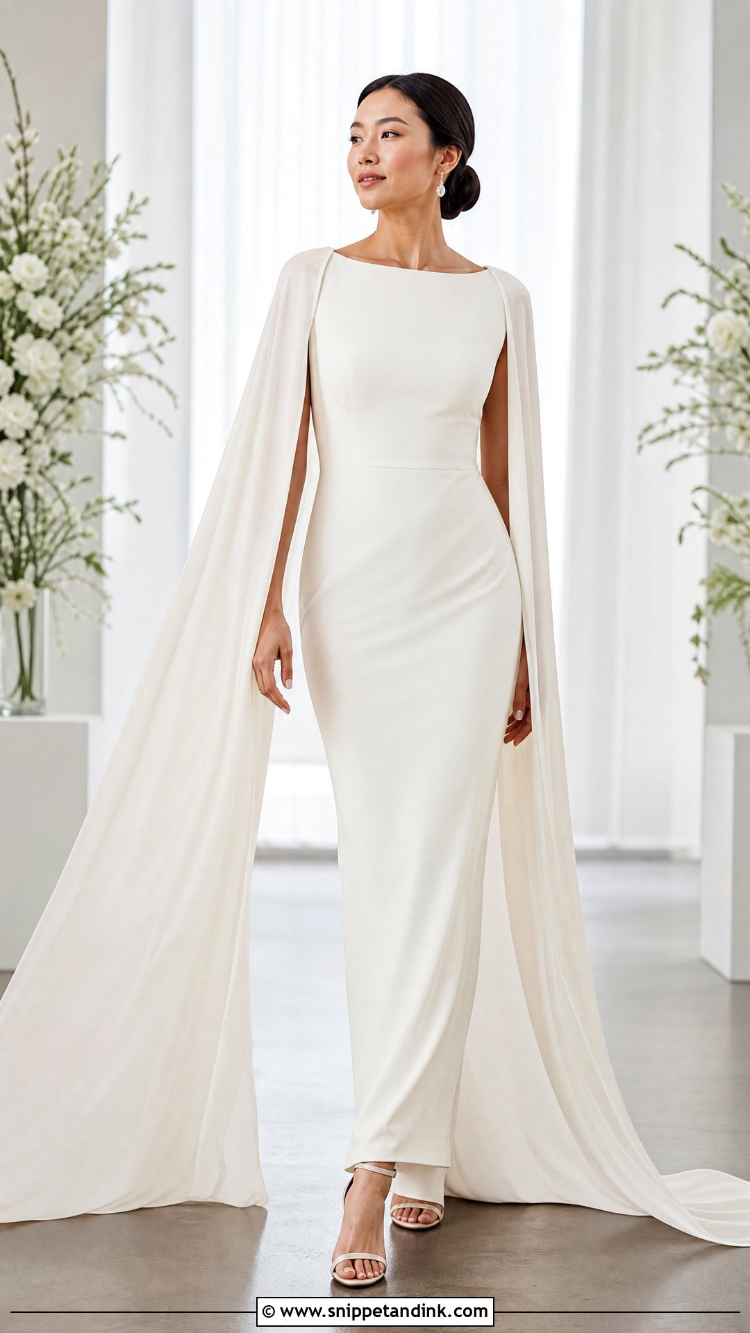 Bridal Dress With Cape Sleeves - Snippet and Ink - 20 Unique Bridal Dresses