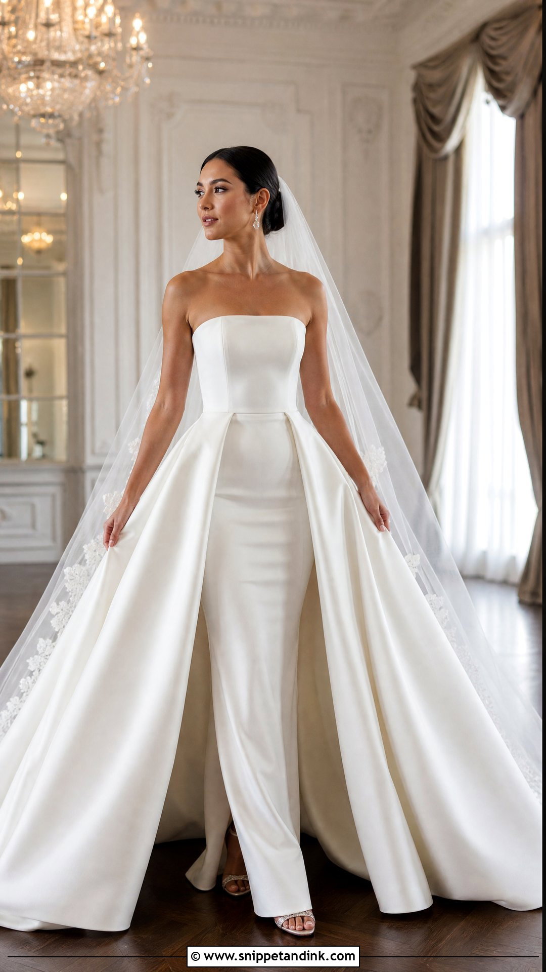 Bridal Dress With Detachable Overskirt - Snippet and Ink - 20 Unique Bridal Dresses