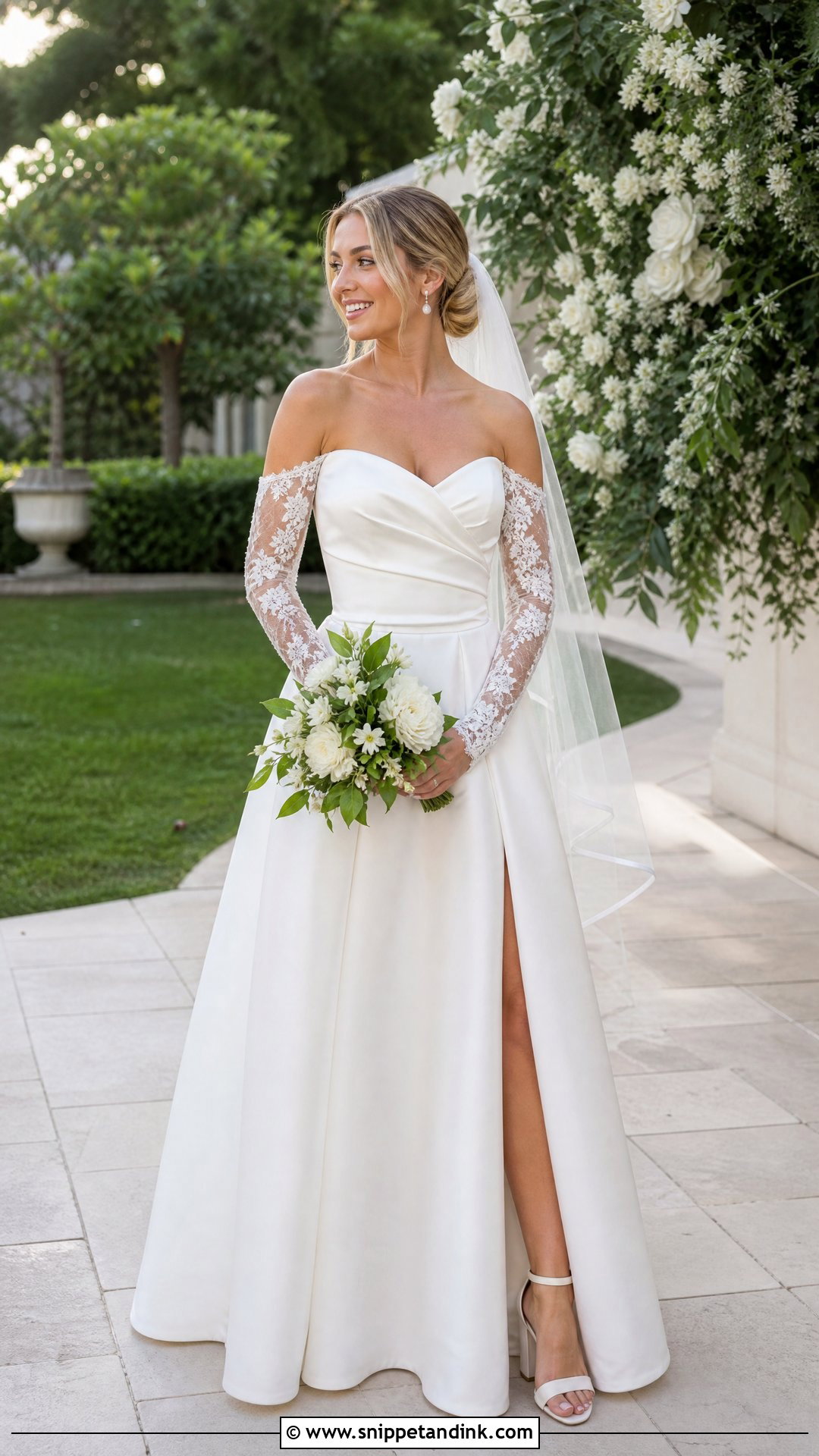 Bridal Dress With Detachable Sleeves - Snippet and Ink - 20 Wedding Dress for Outdoor Wedding Ideas