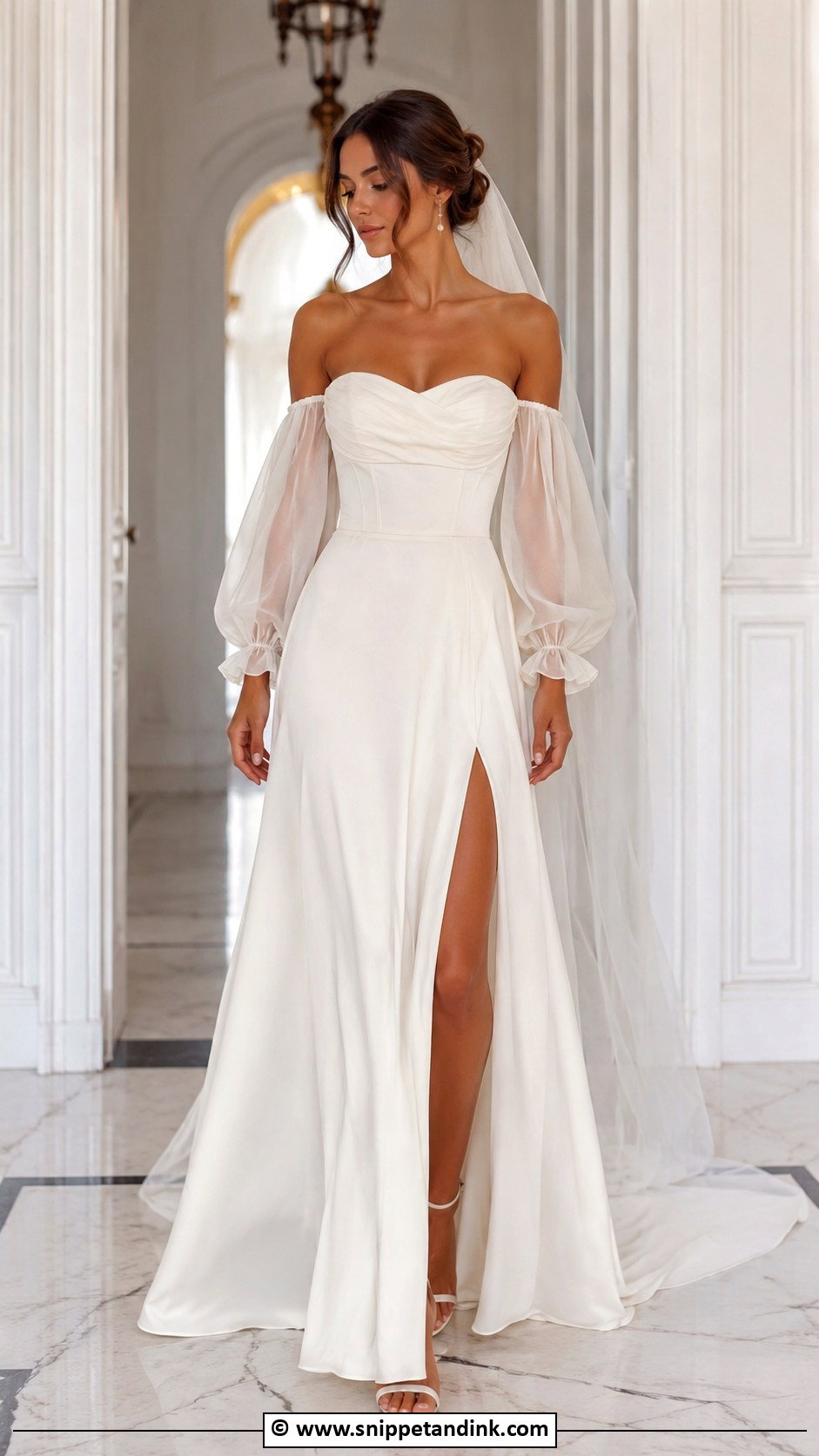 Bridal Dress With Detachable Sleeves - Snippet and Ink - 35 Bridal Dresses