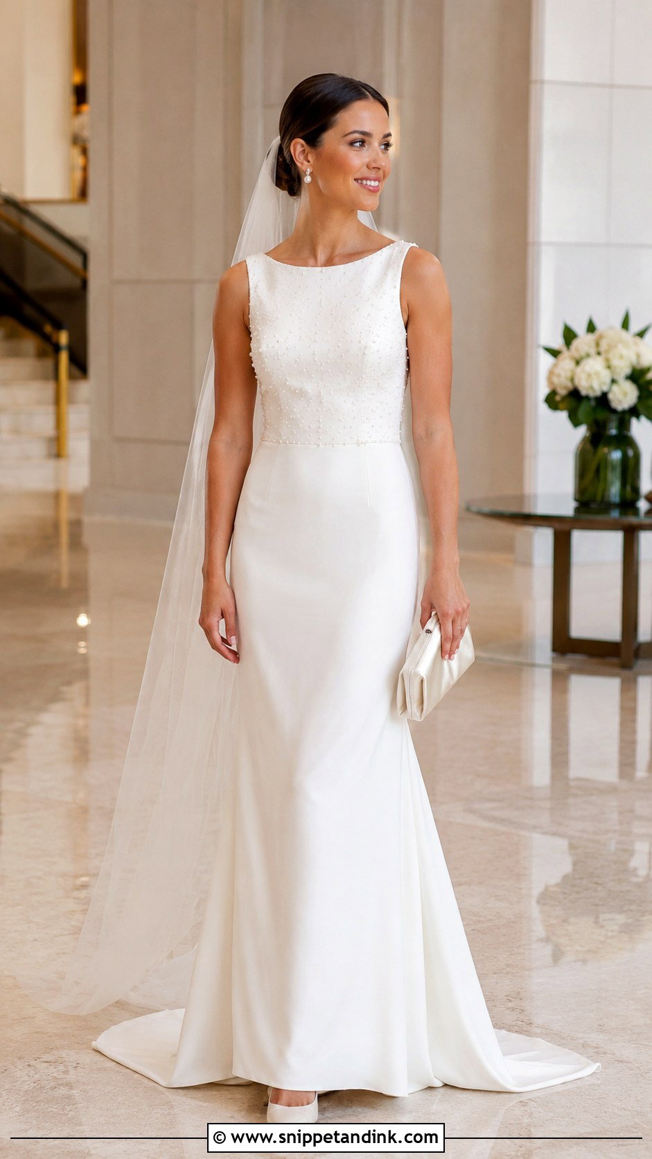 Bridal Dress With Pearl Details - Snippet and Ink - 20 Chic Bridal Dress Ideas