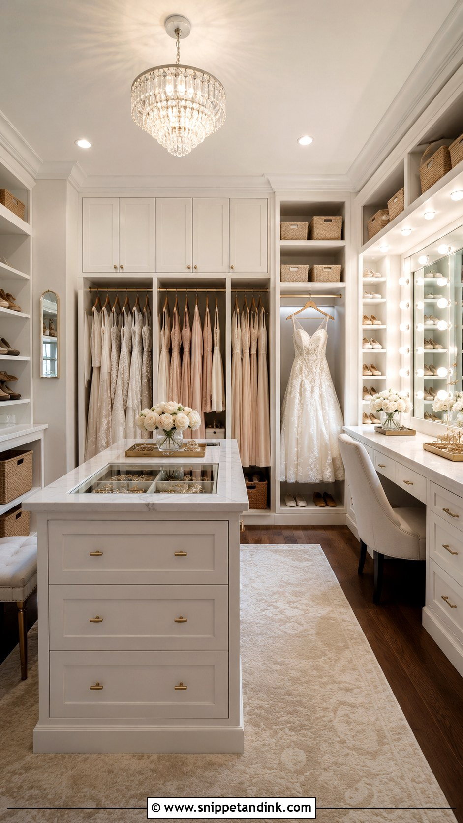Bridal Dressing Room With Smart Storage - Snippet and Ink - 20 Bridal Dressing Room Ideas