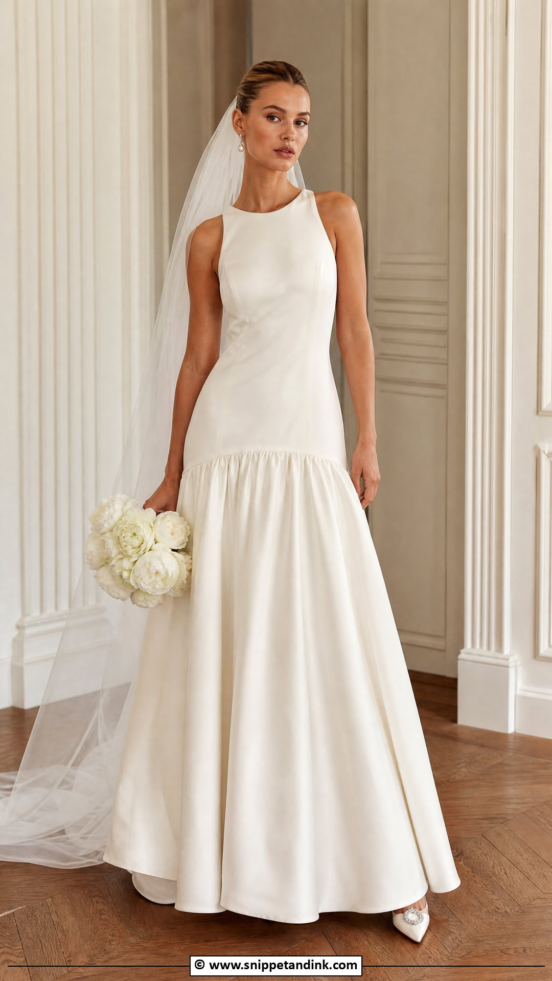 Bridal Drop Waist Dress Outfit - Snippet and Ink - 35 Bridal Outfits