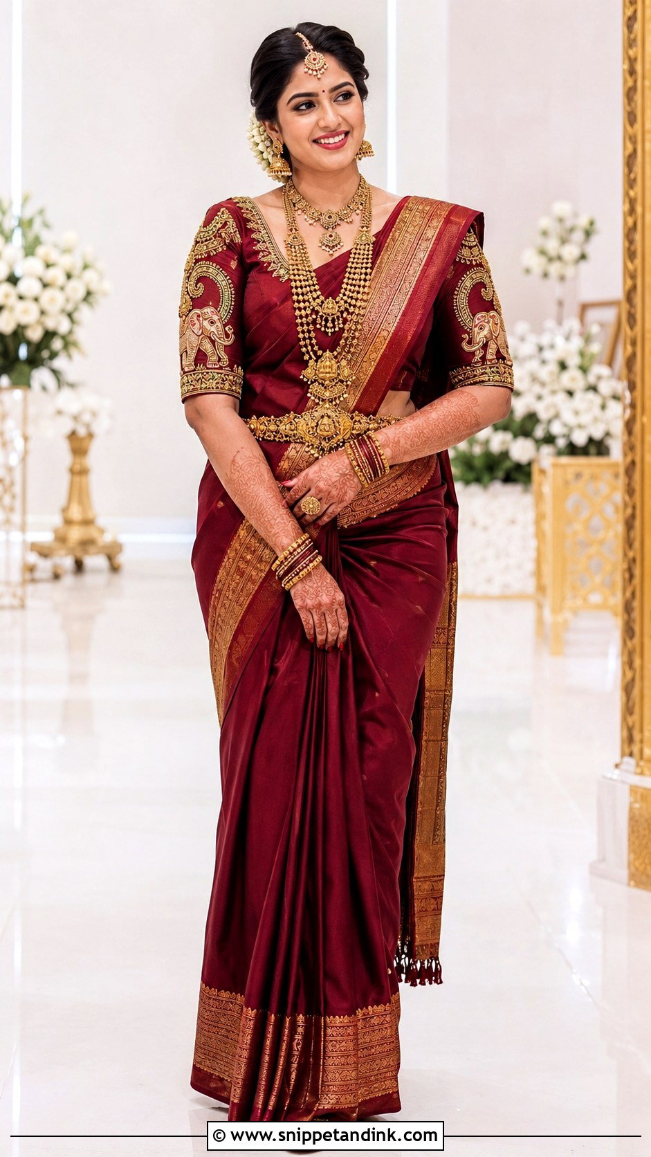 Bridal Elephant Aari Work Blouse Design - Snippet and Ink - 25 Bride Aari Work Blouse Design Ideas