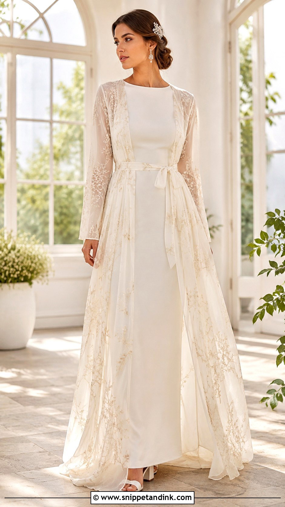 Bridal Embroidered Robe Outfit - Snippet and Ink - 20 Budoire Bridal Ideas