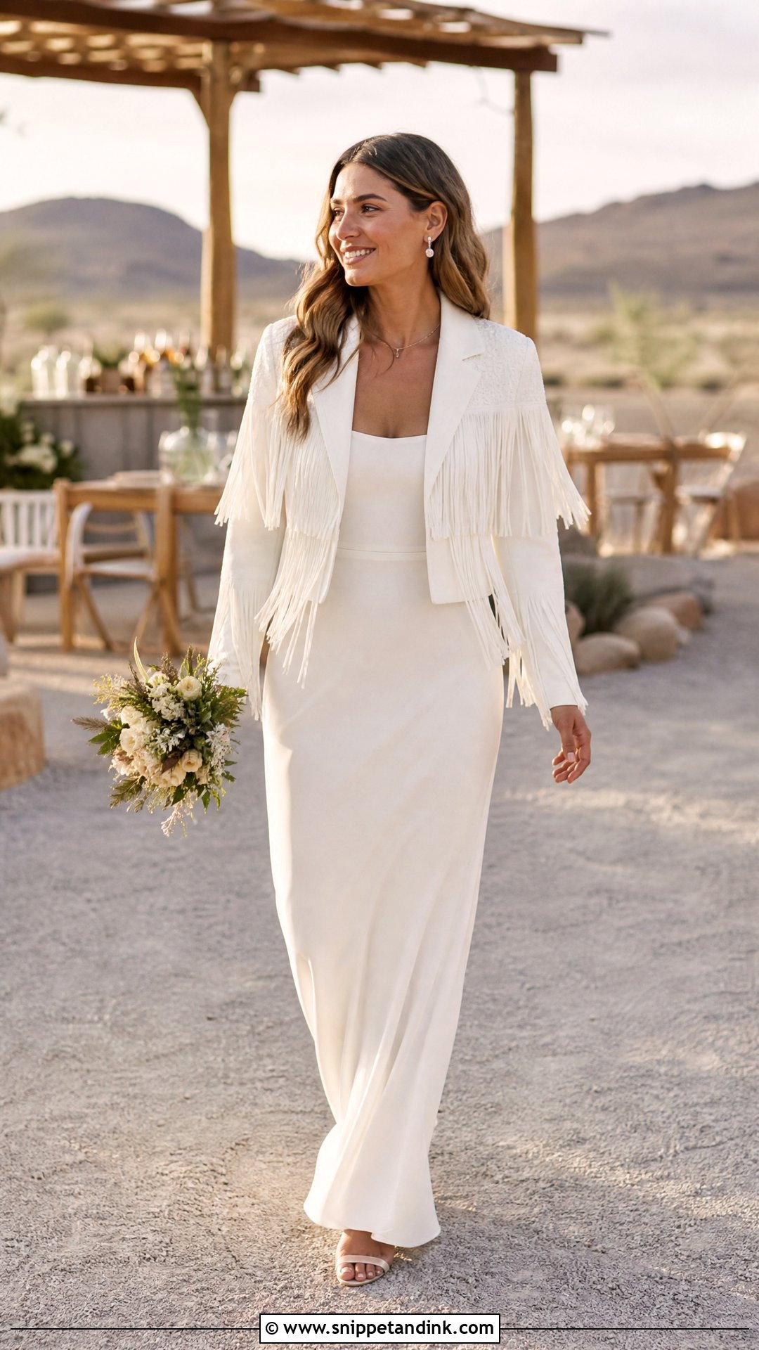 Bridal Fringe Jacket - Snippet and Ink - 25 Bridal Cover Up Ideas