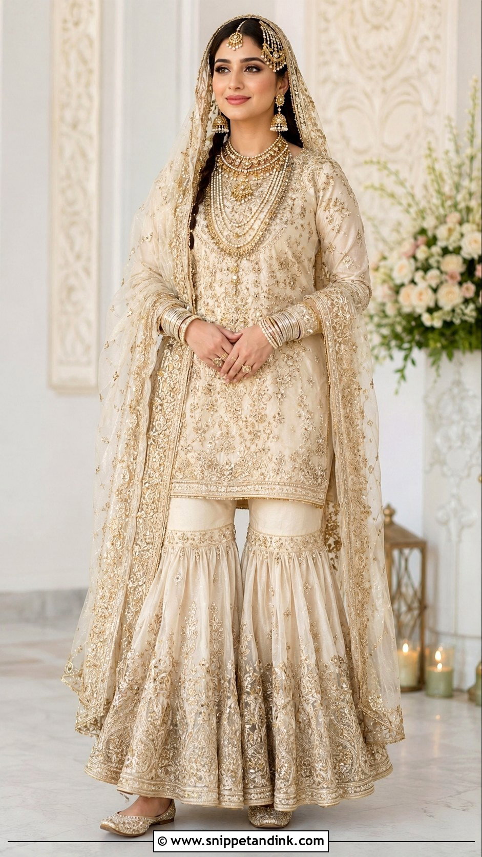 Bridal Gharara Wedding Dress - Snippet and Ink - 20 Best Indian Wedding Dresses