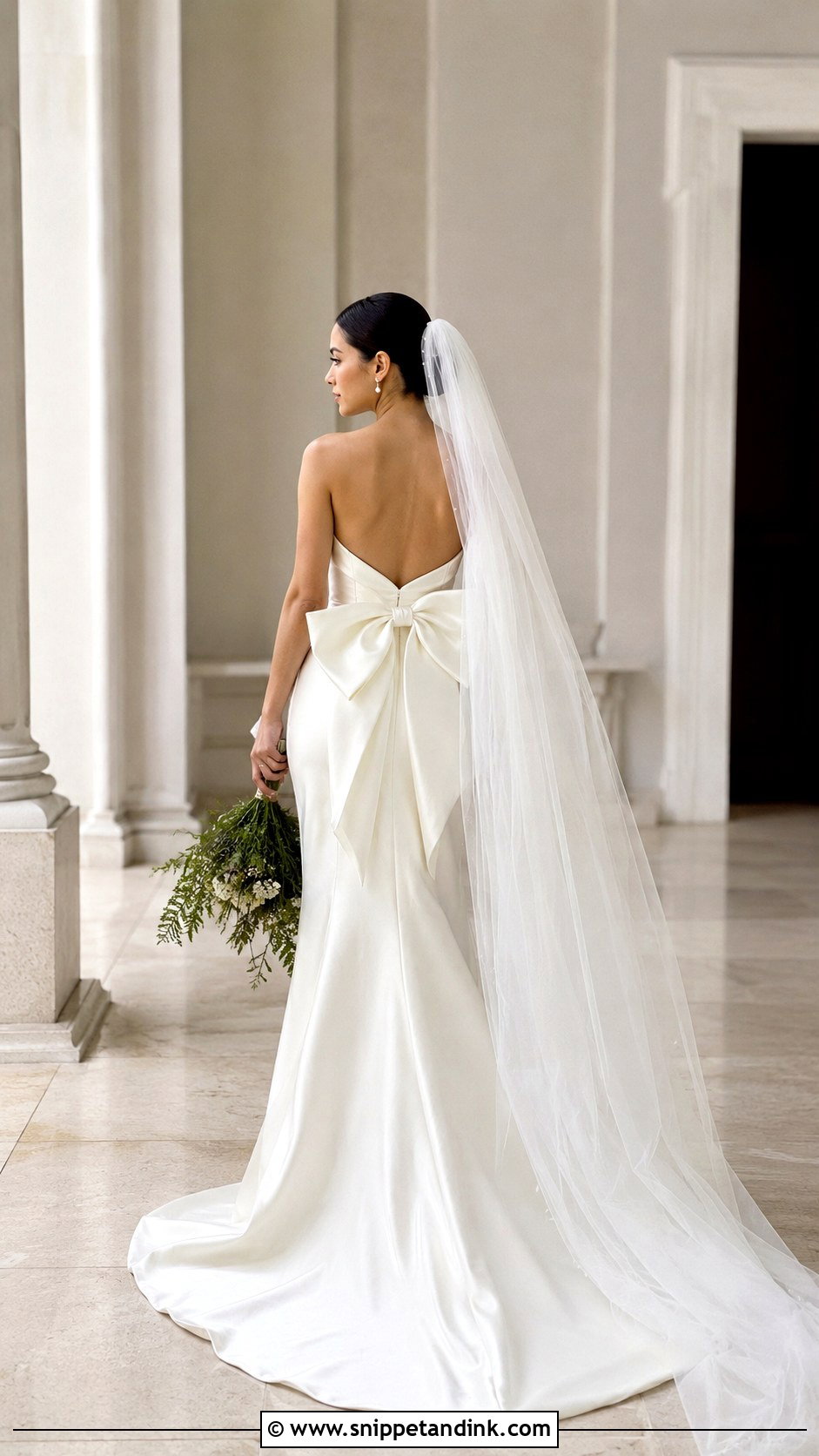 Bridal Gown With Bow Back Outfit - Snippet and Ink - 30 Bridal Wear Ideas
