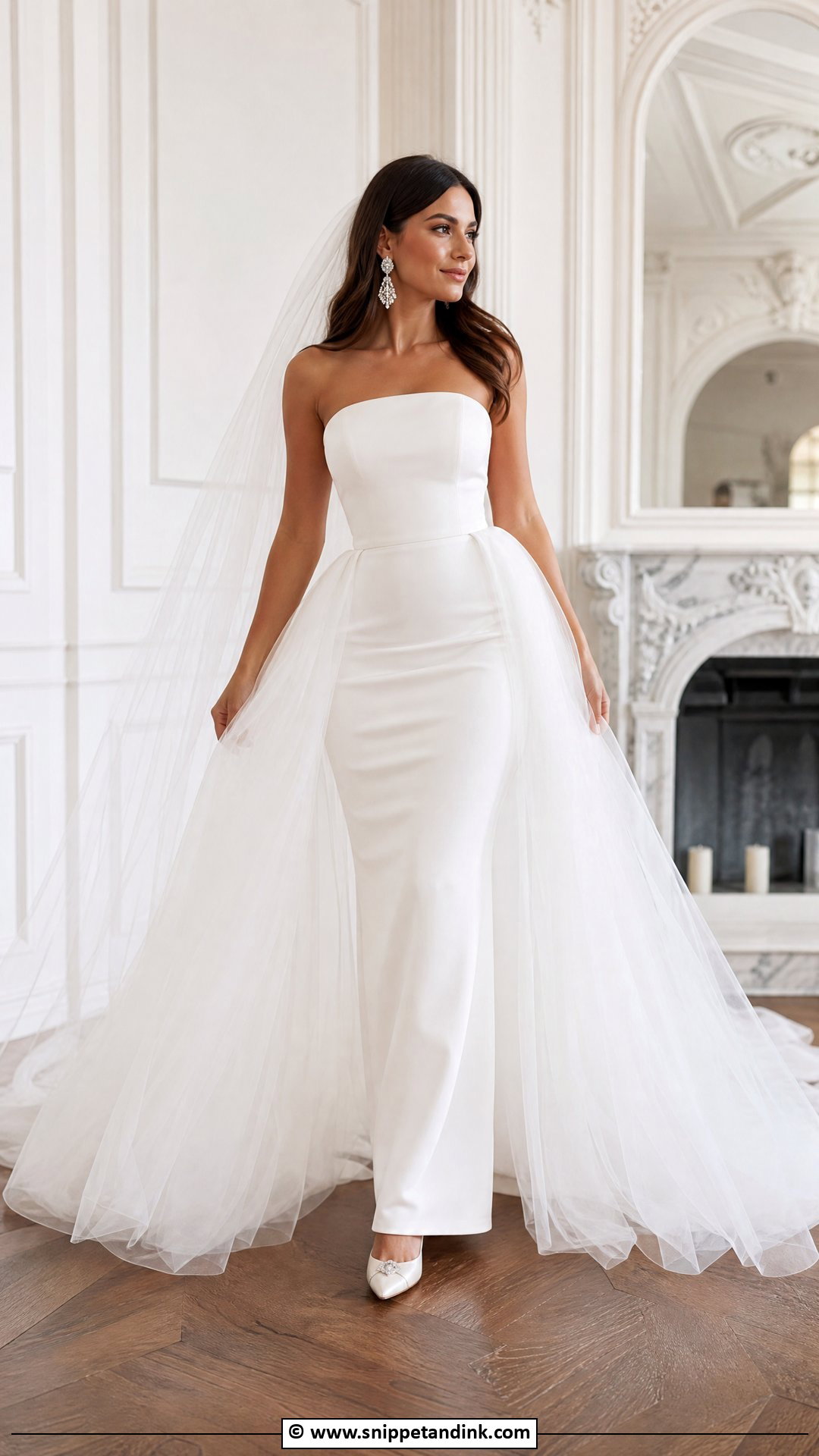 Bridal Gown With Overskirt - Snippet and Ink - 35 Bridal Gown Ideas