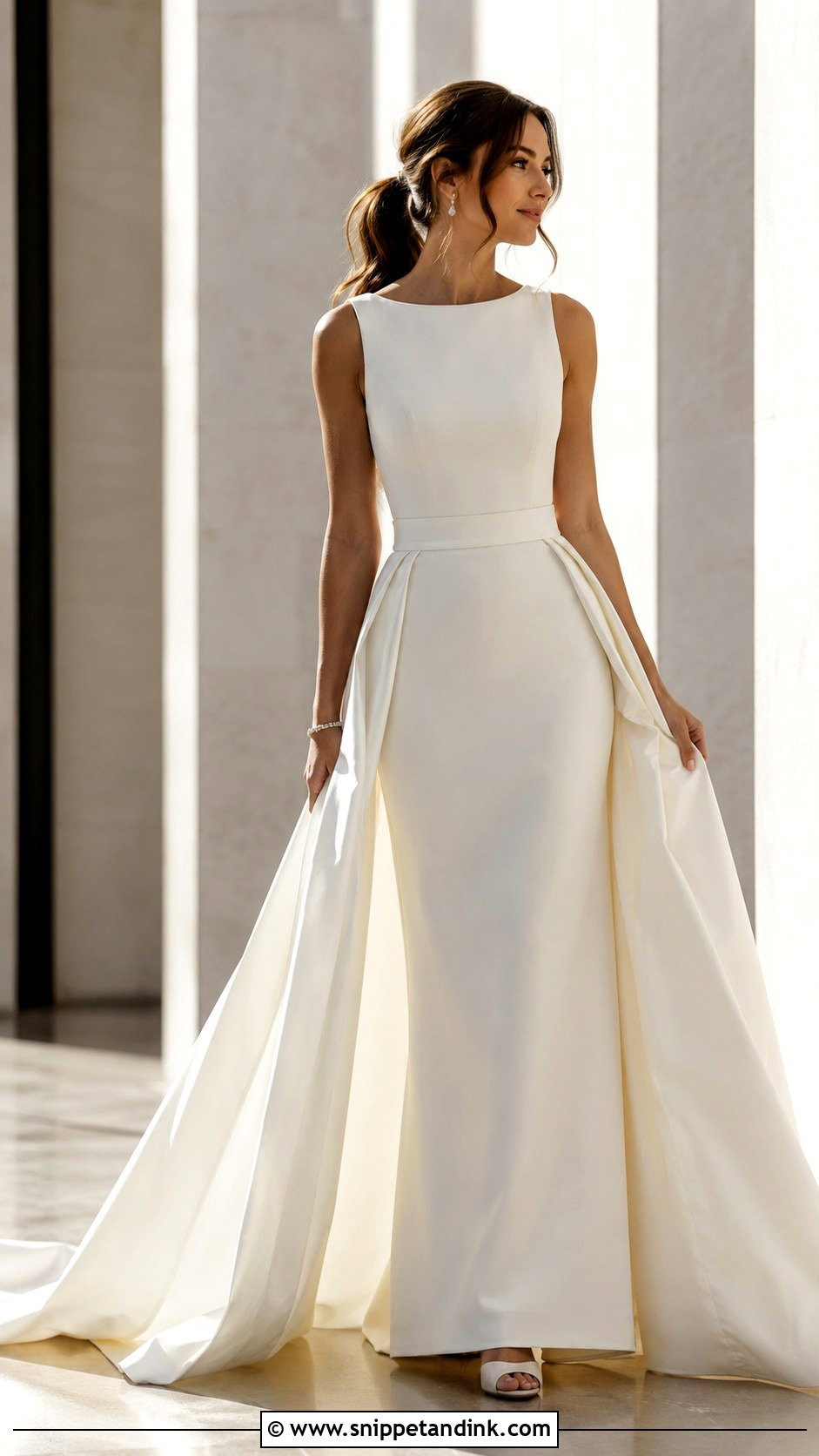 Bridal Gown With Removable Overskirt - Snippet and Ink - 20 Carry Bridal Style Ideas