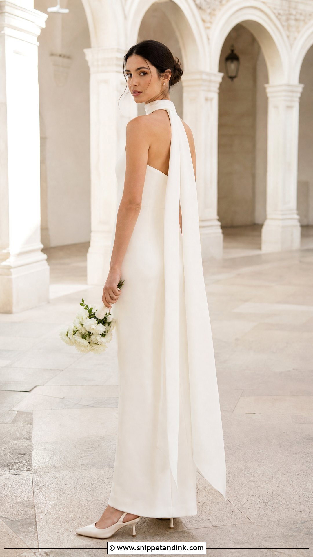 Bridal Gown With Skinny Scarf - Snippet and Ink - 20 2026 Bridal Gowns
