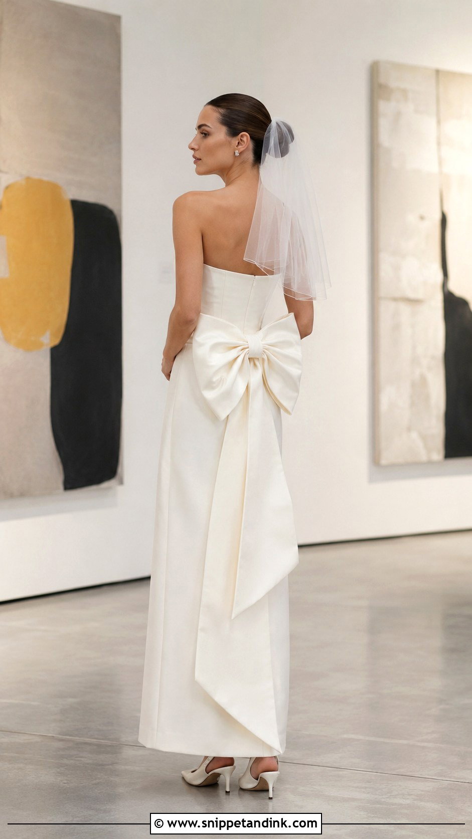 Bridal Gown With Statement Bow - Snippet and Ink - 20 Modern Bridal Gowns