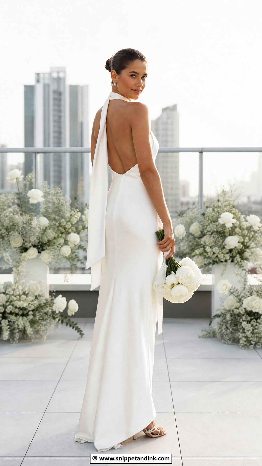 Bridal Halter Dress Outfit - Snippet and Ink - 35 Bridal Outfits
