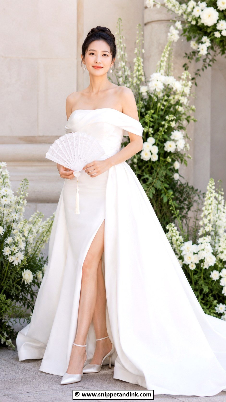Bridal Hand Fan With Tassel - Snippet and Ink - 25 Bridal Hand Fan Ideas