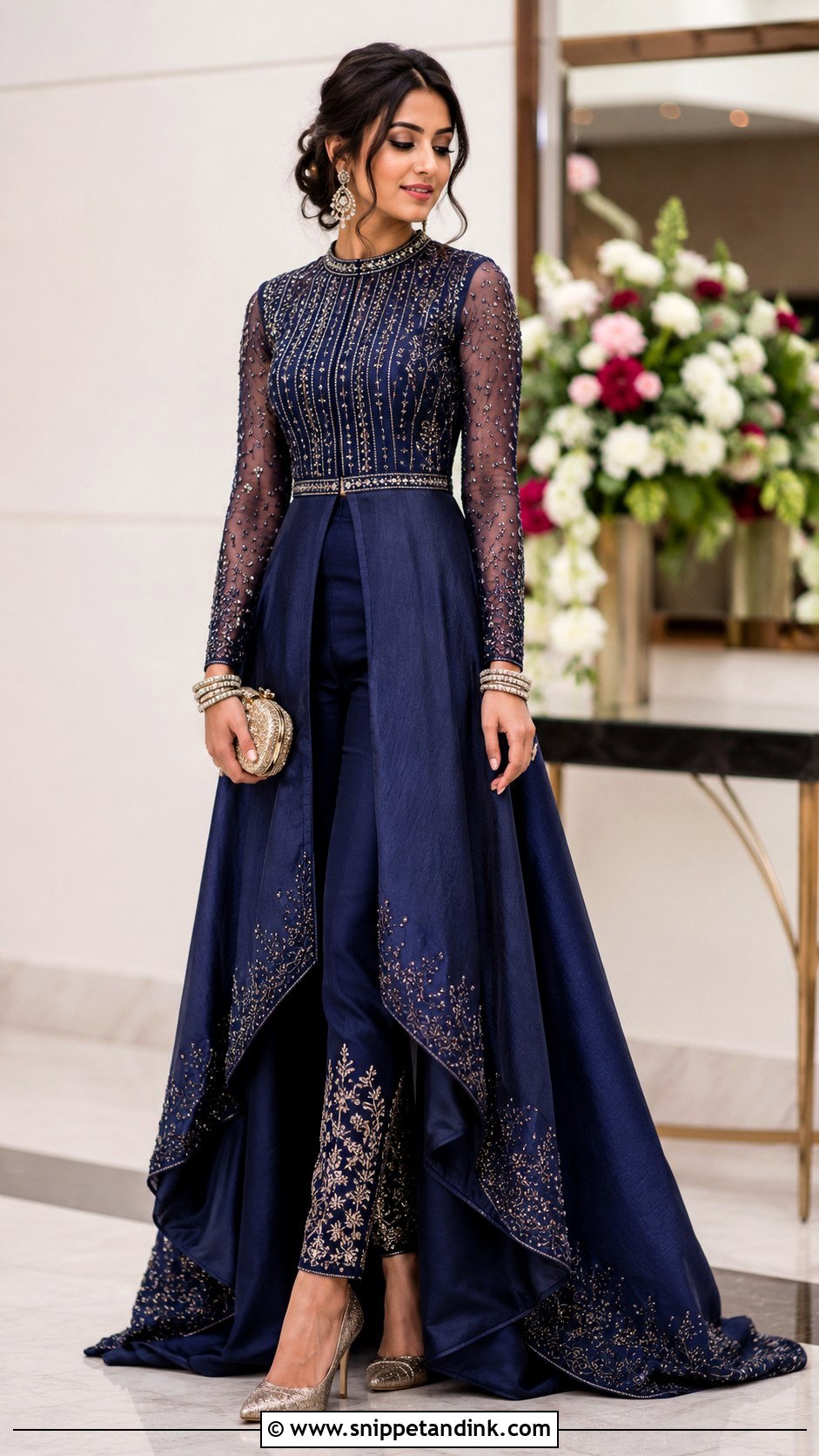 Bridal High Low Anarkali Gown - Snippet and Ink - 20 Indo Western Bridal Outfits