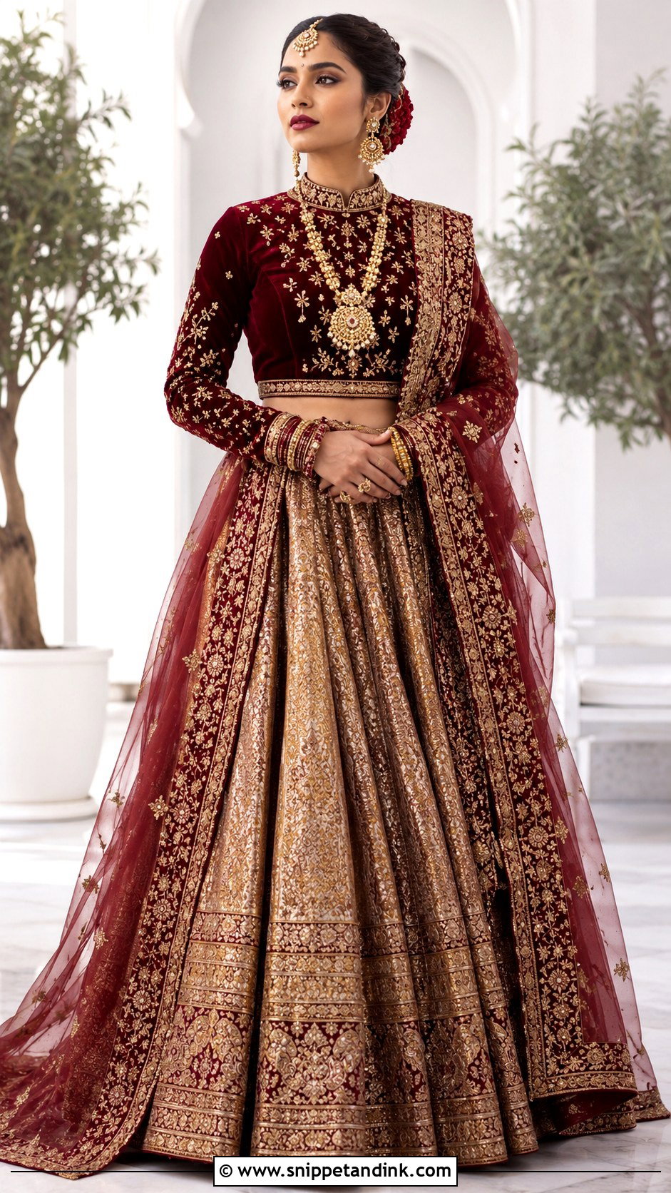 Bridal High Neck Blouse Design - Snippet and Ink - 25 Bridal Bride Blouse Designs