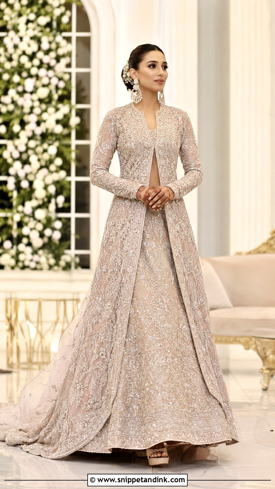 Bridal Jacket Lehenga With Trail - Snippet and Ink - 30 Pakistani Wedding Dresses