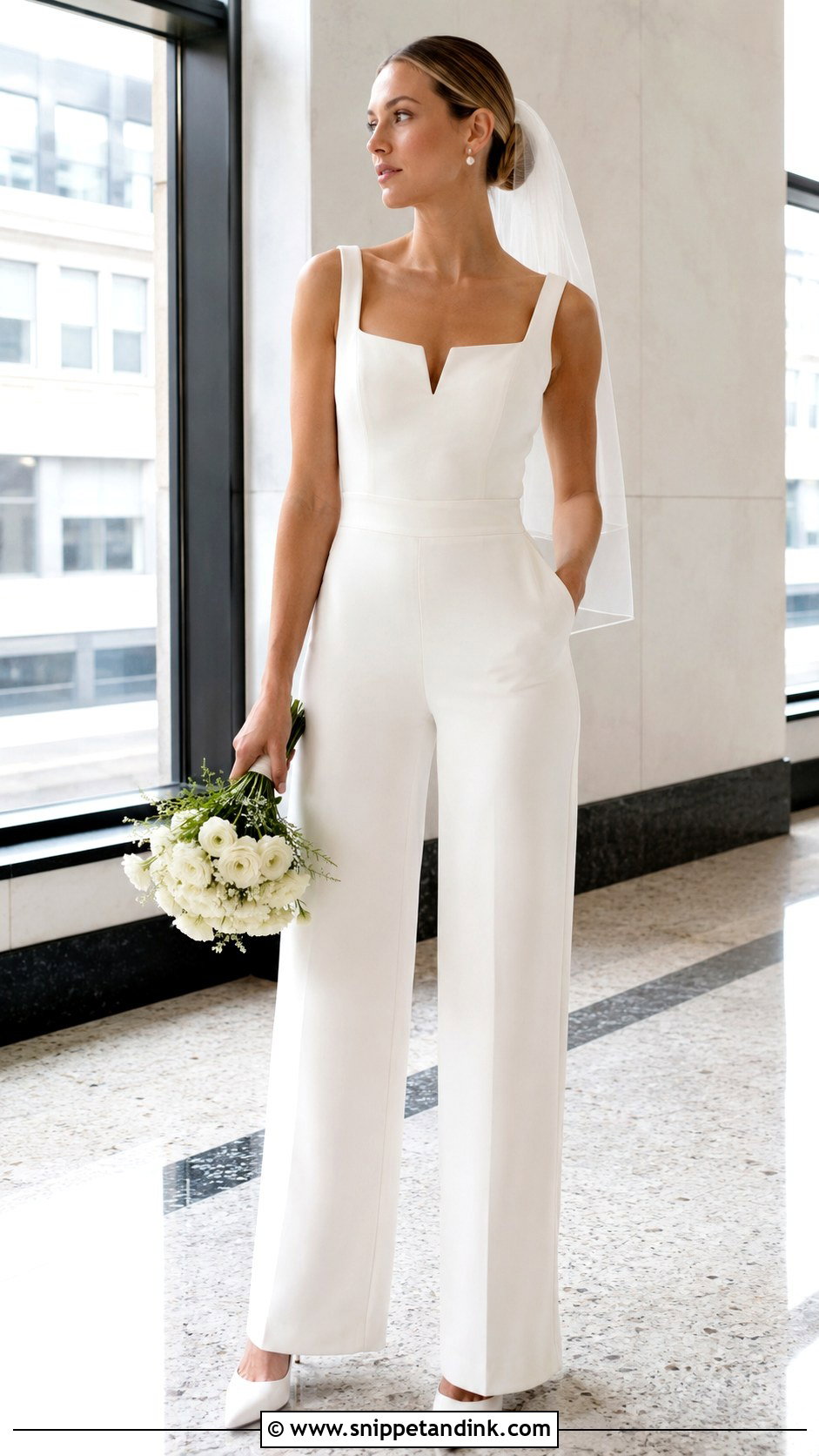Bridal Jumpsuit - Snippet and Ink - 25 Hayley Bieber Wedding Dress Ideas