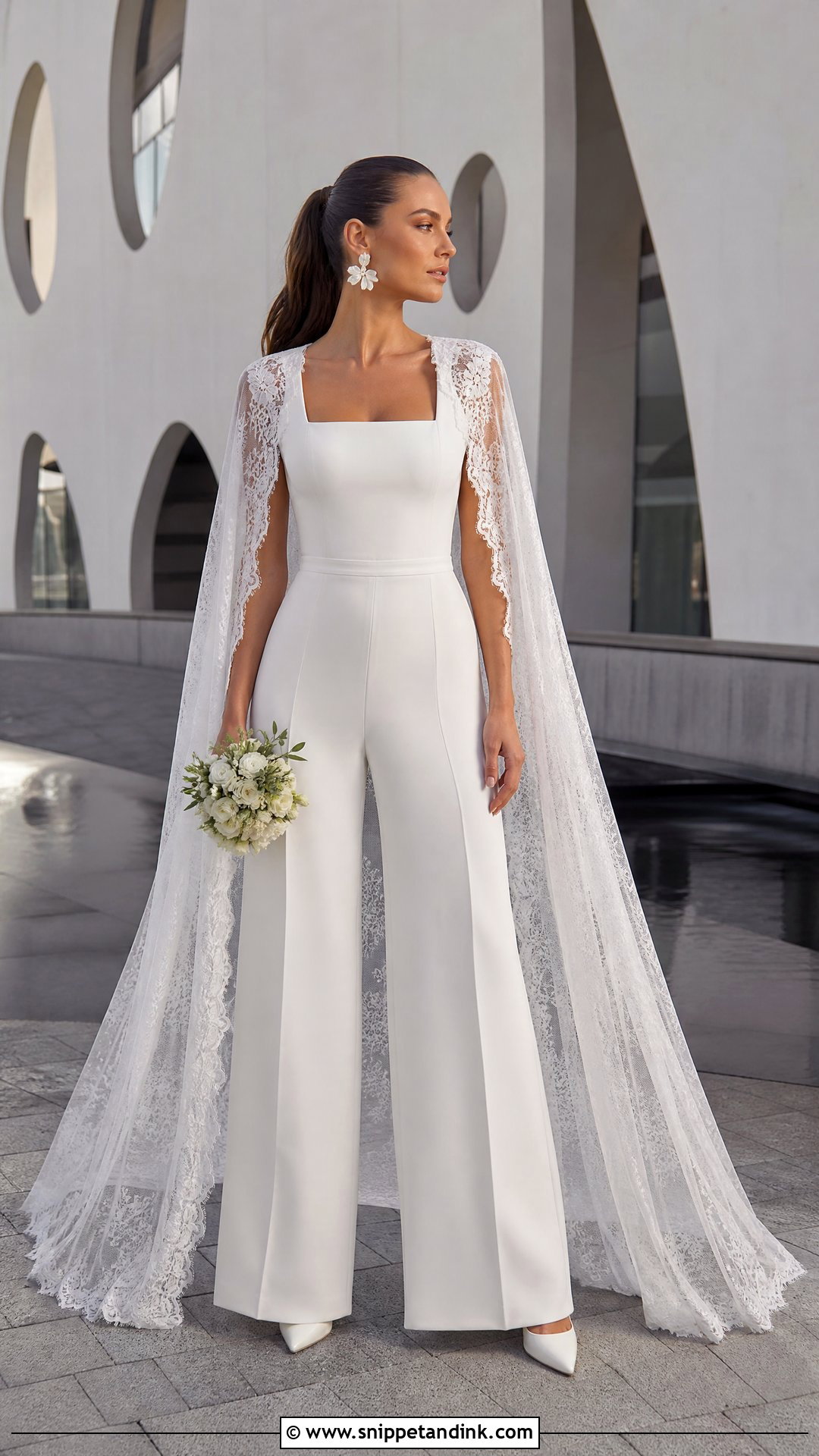 Bridal Jumpsuit For A Spain Wedding - Snippet and Ink - 20 Spain Wedding Dress Ideas