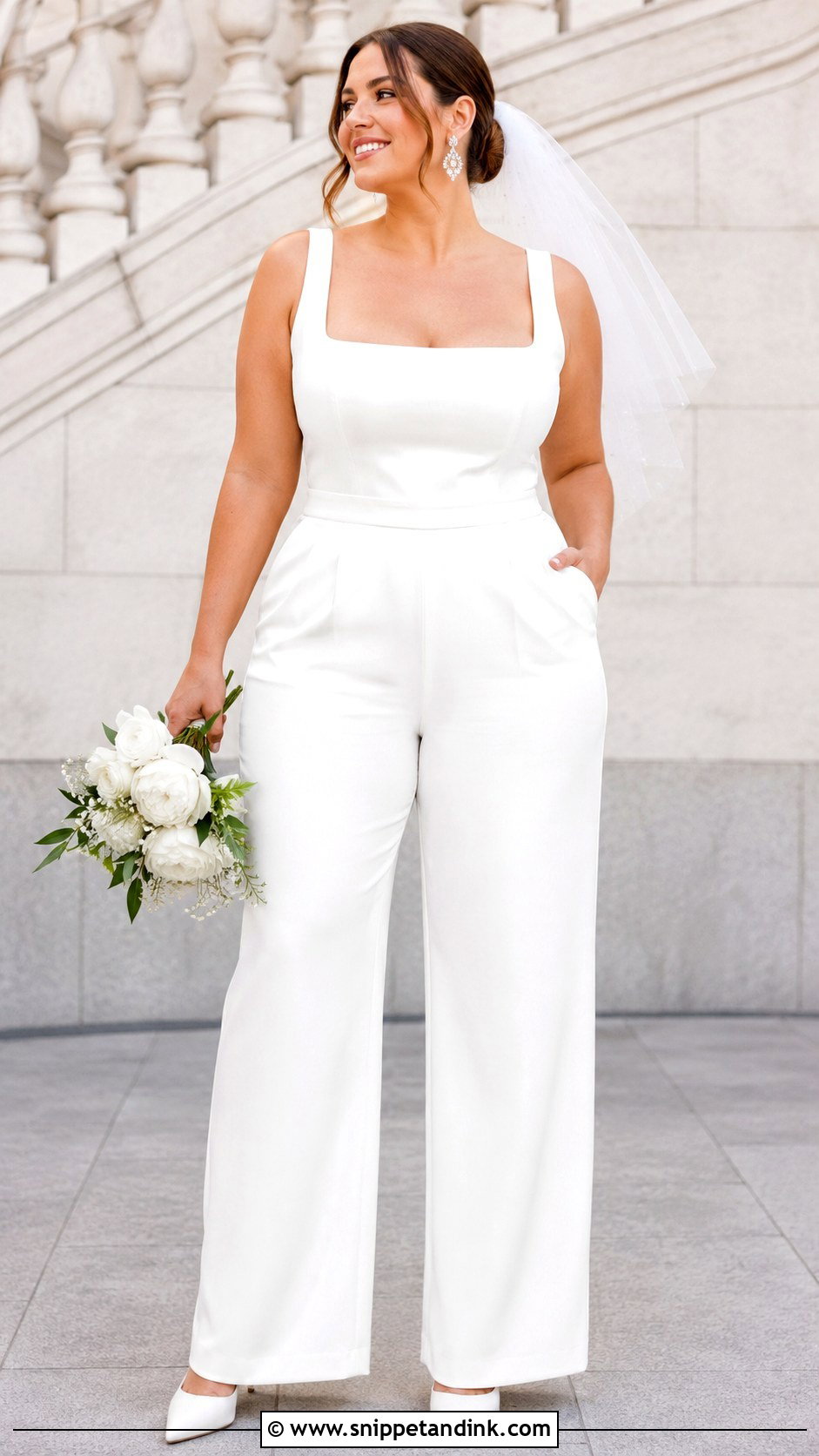 Bridal Jumpsuit For Big Bust - Snippet and Ink - 25 Big Bust Wedding Dress Ideas
