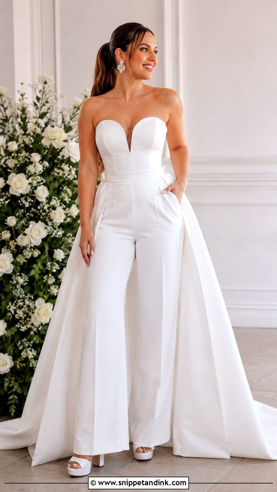 Bridal Jumpsuit For Mid Size Bride - Snippet and Ink - 25 Mid Size Bride Ideas