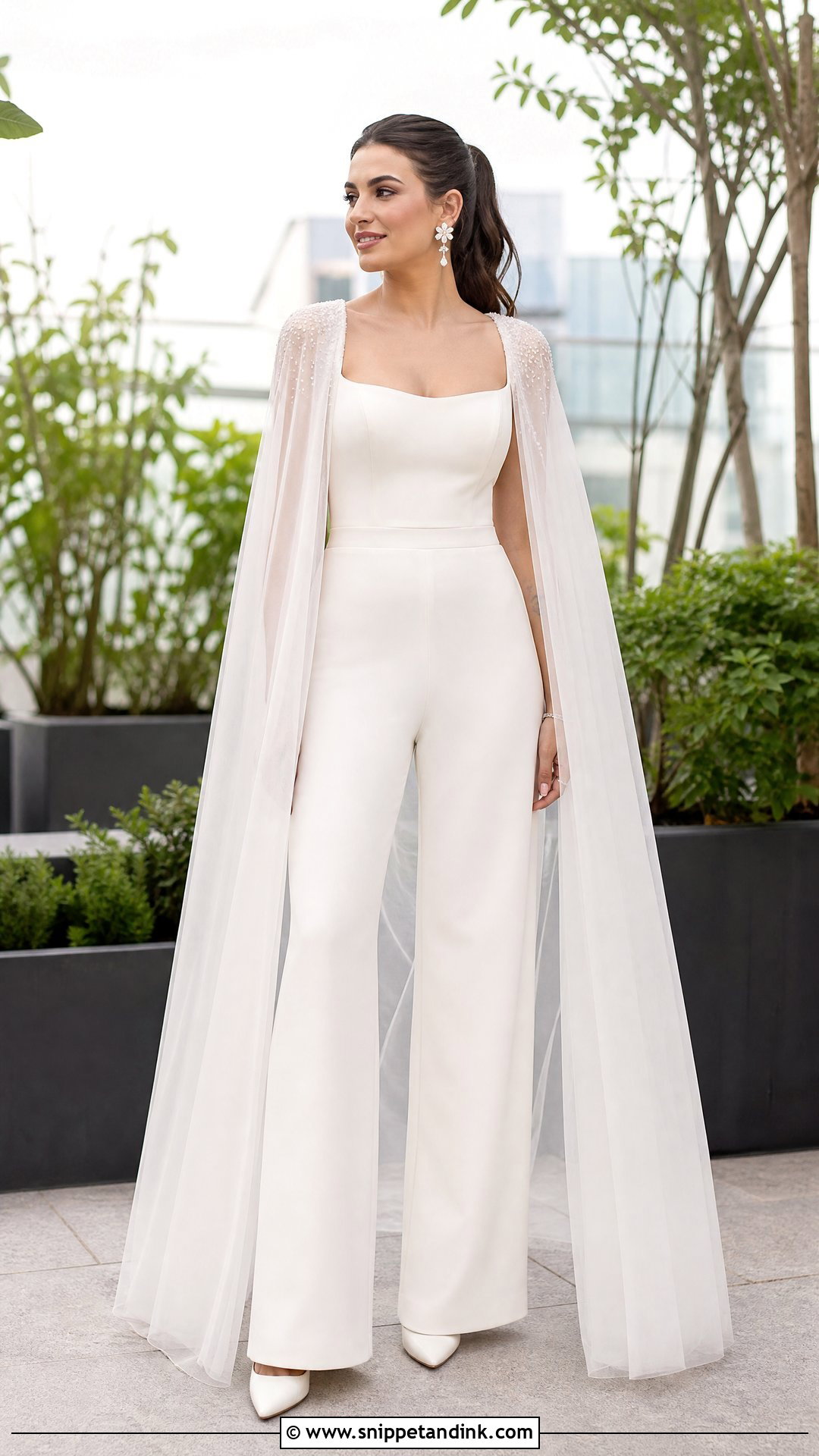 Bridal Jumpsuit For Outdoor Wedding - Snippet and Ink - 20 Wedding Dress for Outdoor Wedding Ideas
