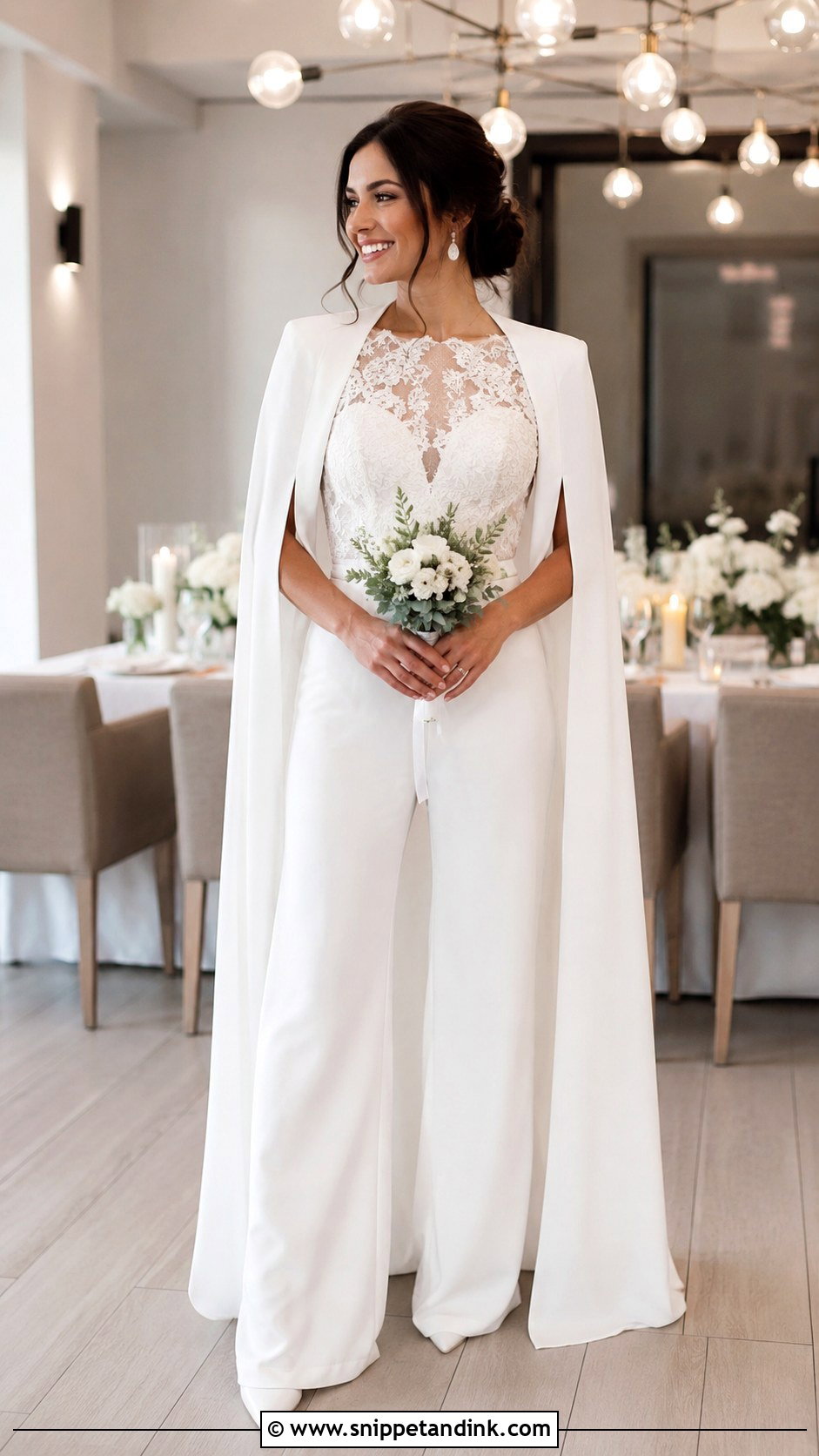 Bridal Jumpsuit Outfit - Snippet and Ink - 25 Wedding Outfits for Bride
