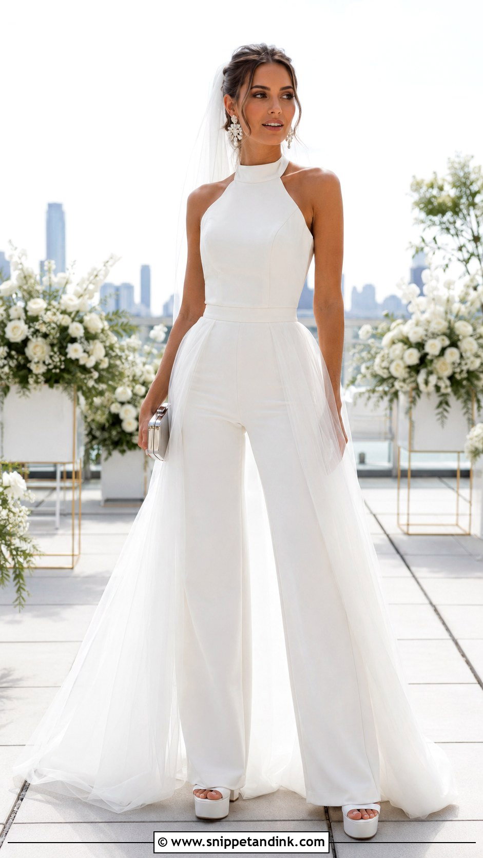 Bridal Jumpsuit Outfit - Snippet and Ink - 20 Bride Wear Ideas