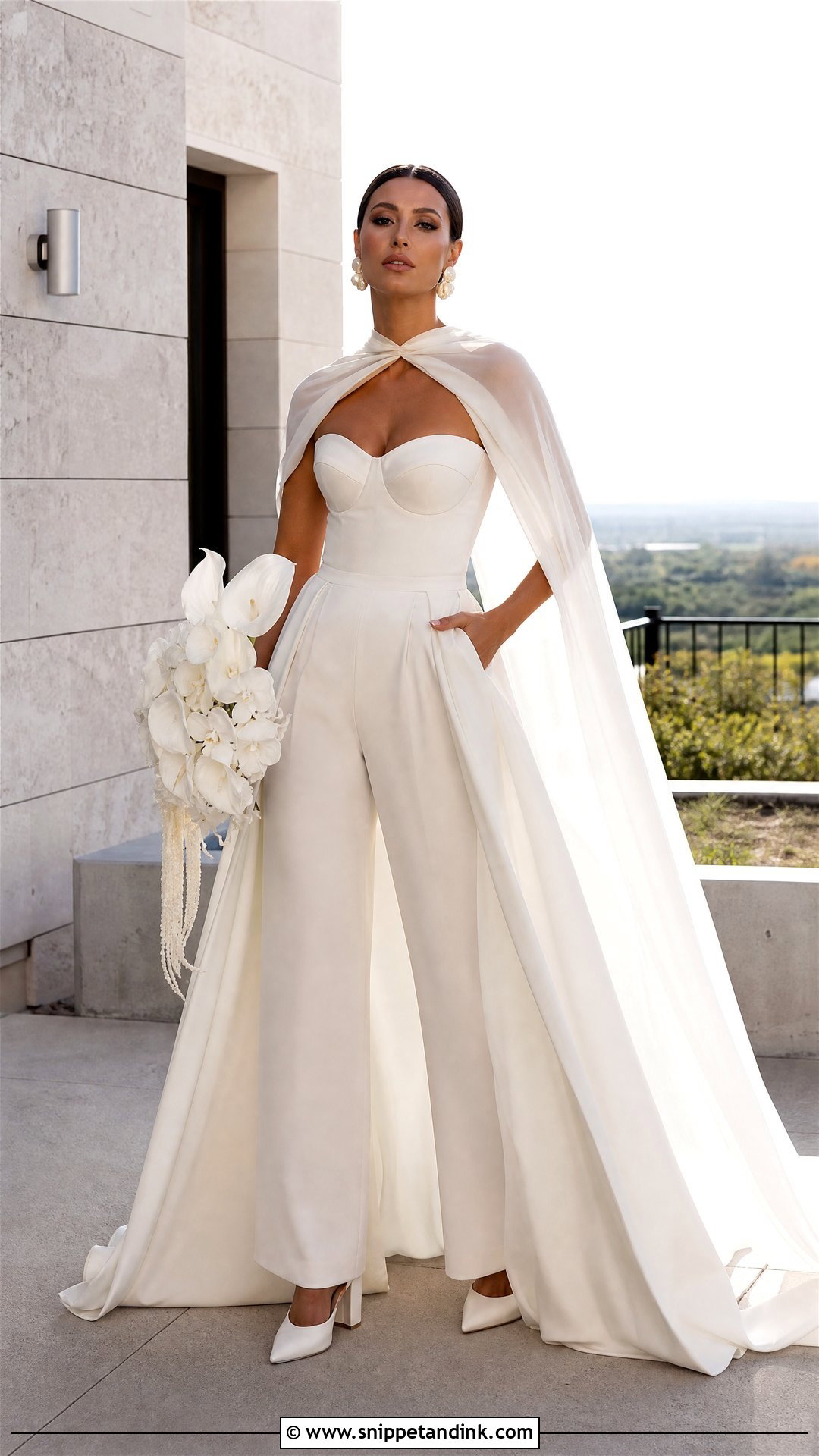 Bridal Jumpsuit Vineyard Wedding Outfit - Snippet and Ink - 20 Vineyard Wedding Dress Ideas