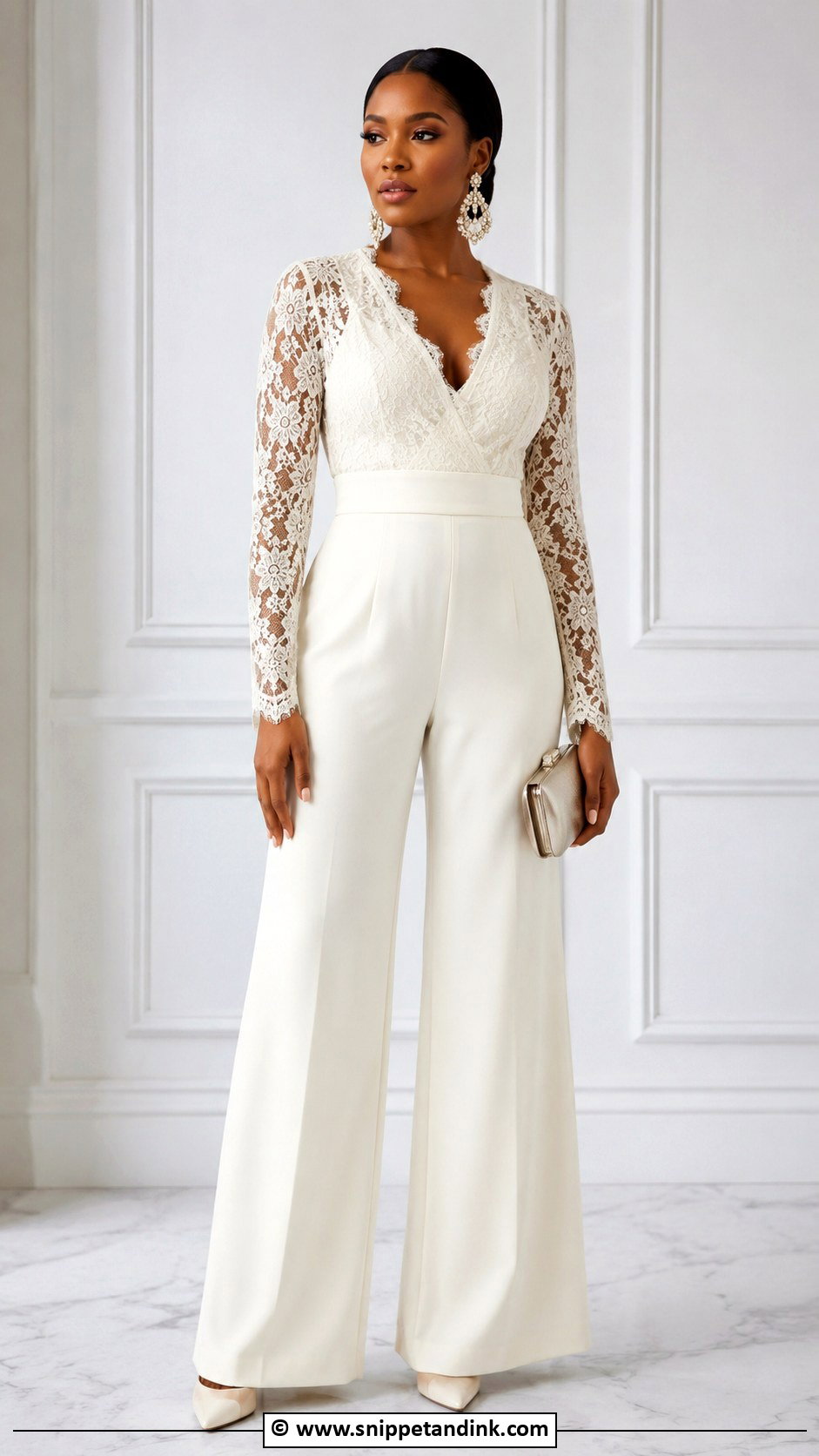 Bridal Jumpsuit Wedding Dress - Snippet and Ink - 30 Wedding Dresses Black Women