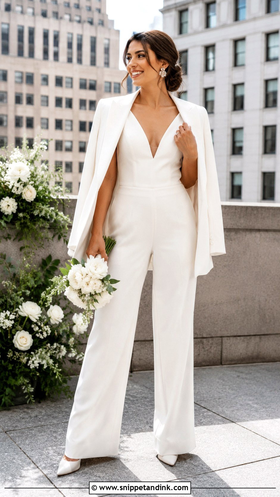 Bridal Jumpsuit Wedding Dress - Snippet and Ink - 25 Intimate Wedding Dress Ideas