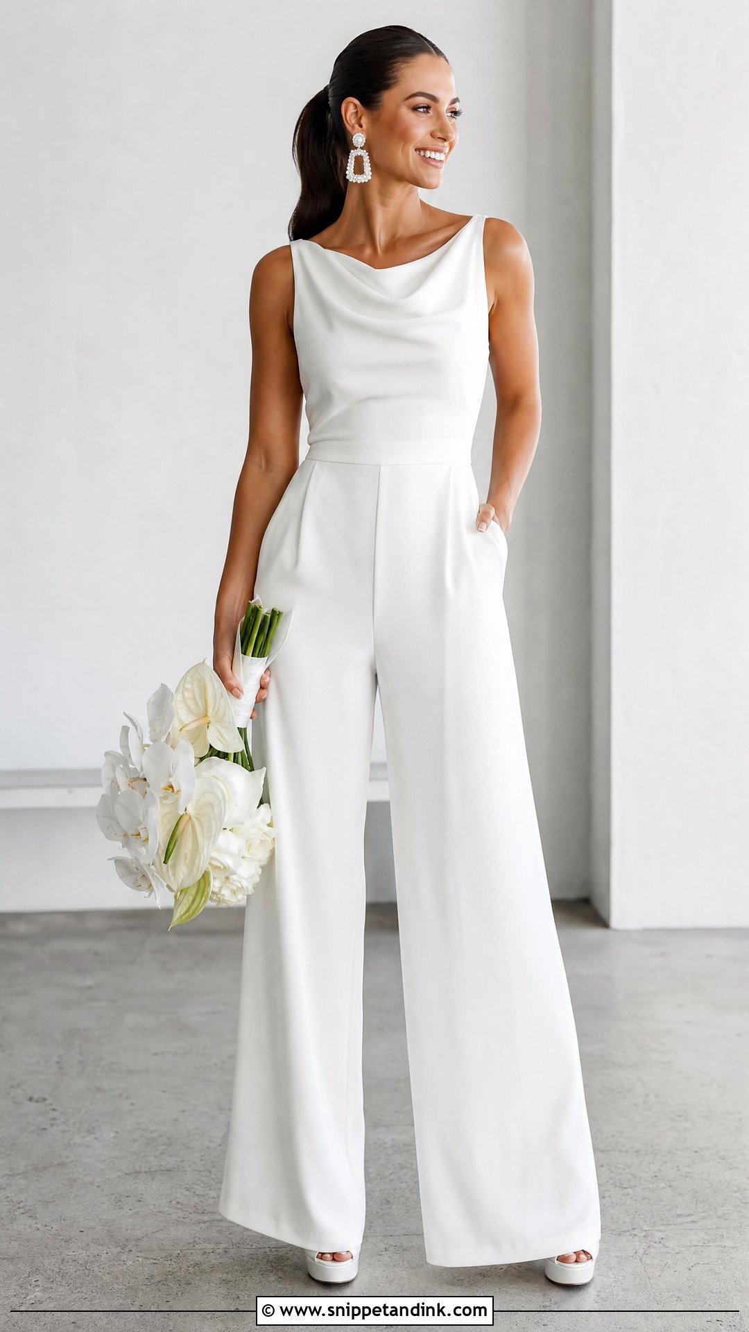 Bridal Jumpsuit Wedding Dress Art - Snippet and Ink - 25 Wedding Dress Art Ideas