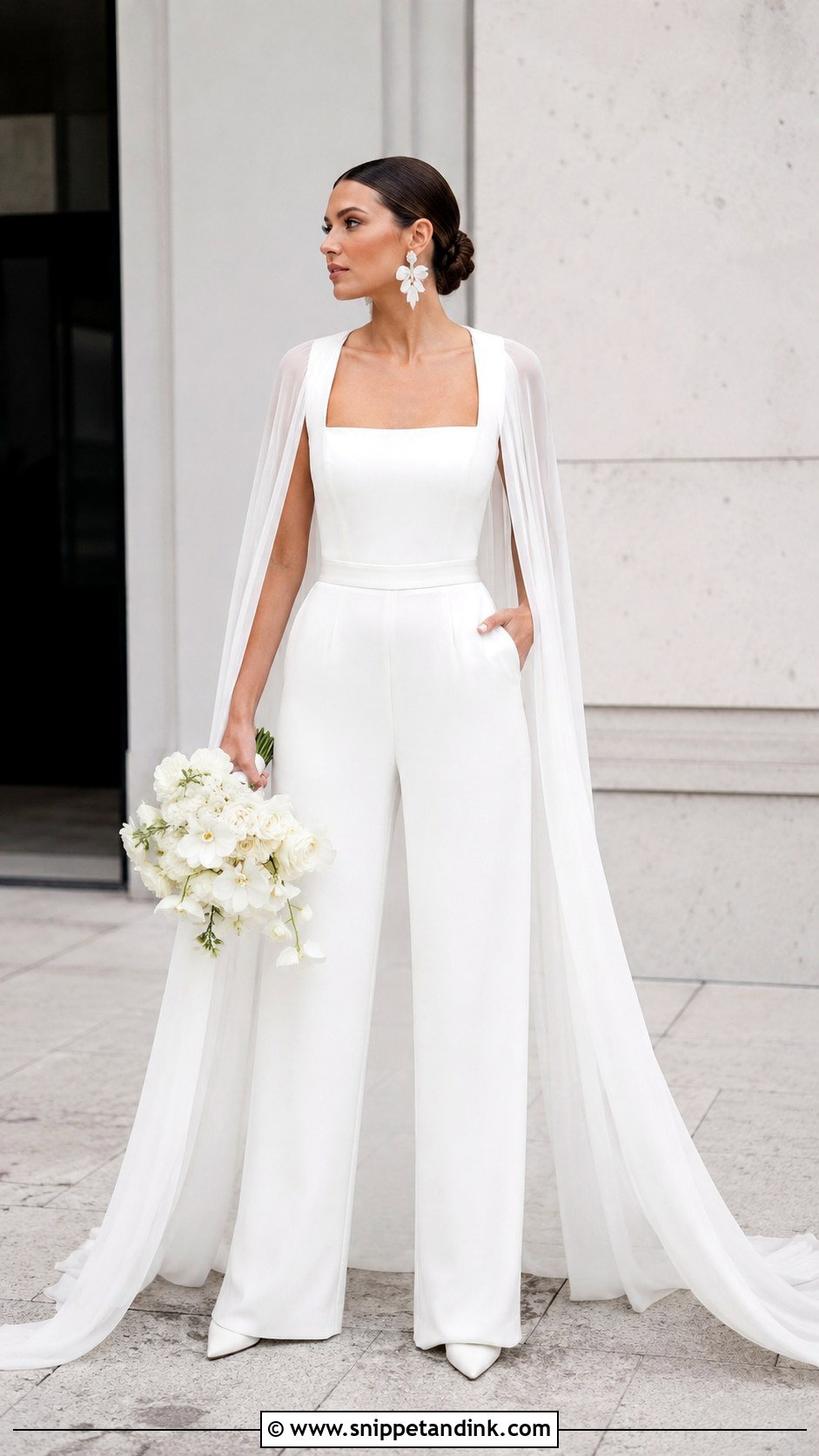 Bridal Jumpsuit Wedding Outfit - Snippet and Ink - 25 Fun Wedding Dress Ideas