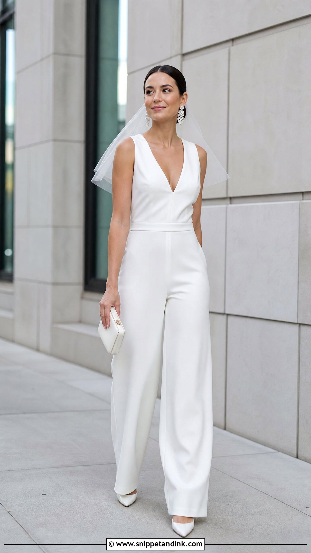 Bridal Jumpsuit Wedding Outfit - Snippet and Ink - 25 Wedding Dress Outfit Ideas