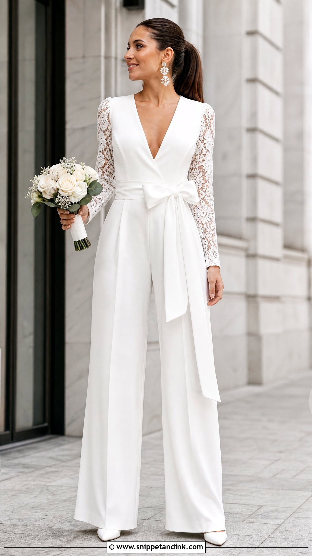 Bridal Jumpsuit Wedding Outfit - Snippet and Ink - 25 Wedding Dresses Inspiration
