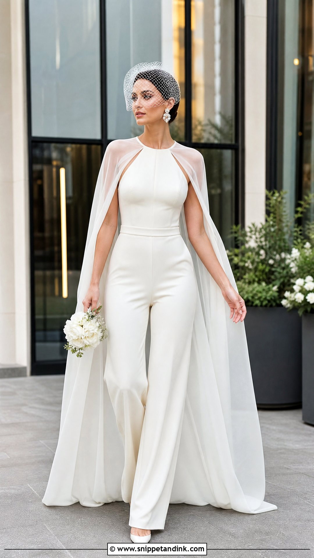 Bridal Jumpsuit Wedding Outfit - Snippet and Ink - 20 She Said Yes to the Dress Ideas