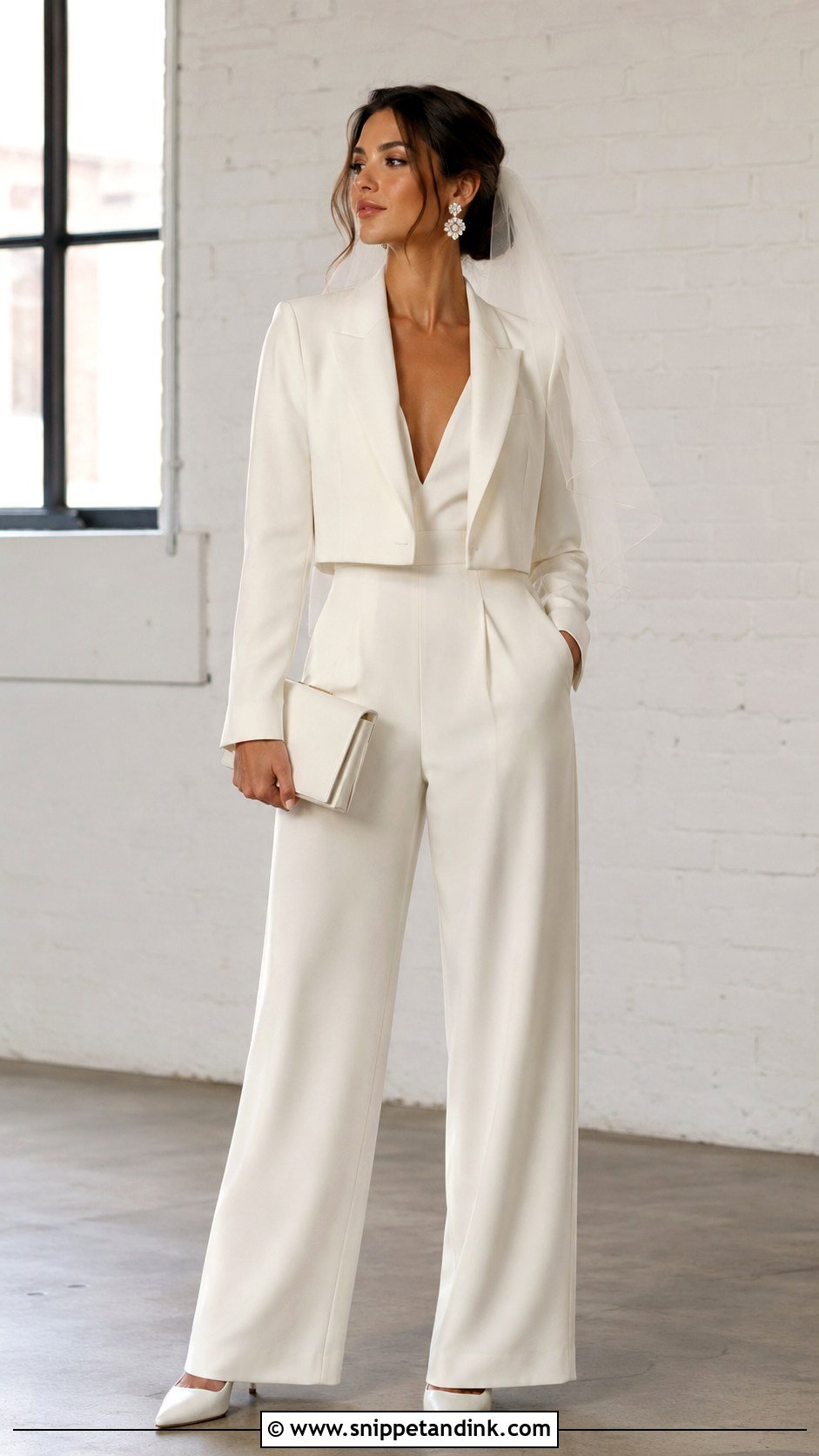 Bridal Jumpsuit Wedding Outfit - Snippet and Ink - 20 Low Key Wedding Dress Ideas