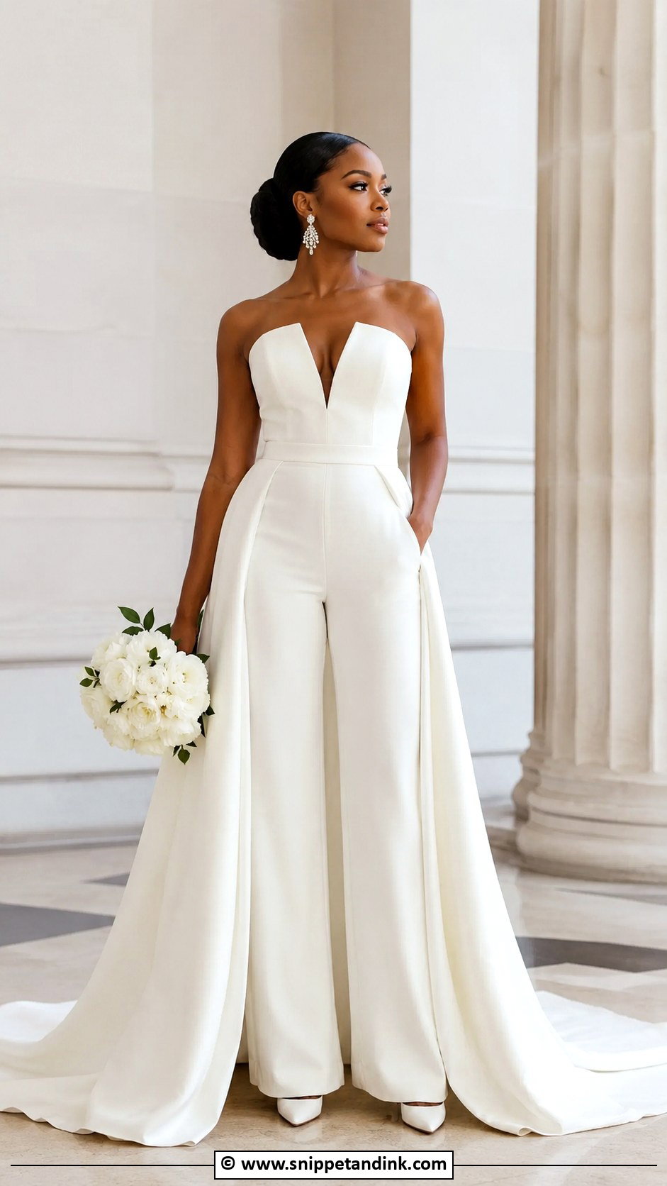 Bridal Jumpsuit Wedding Outfit - Snippet and Ink - 30 Dream Wedding Dresses Black Women