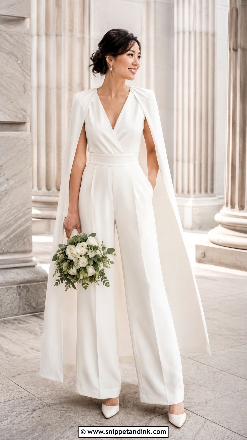 Bridal Jumpsuit Wedding Outfit - Snippet and Ink - 30 My Dream Wedding Dress Ideas