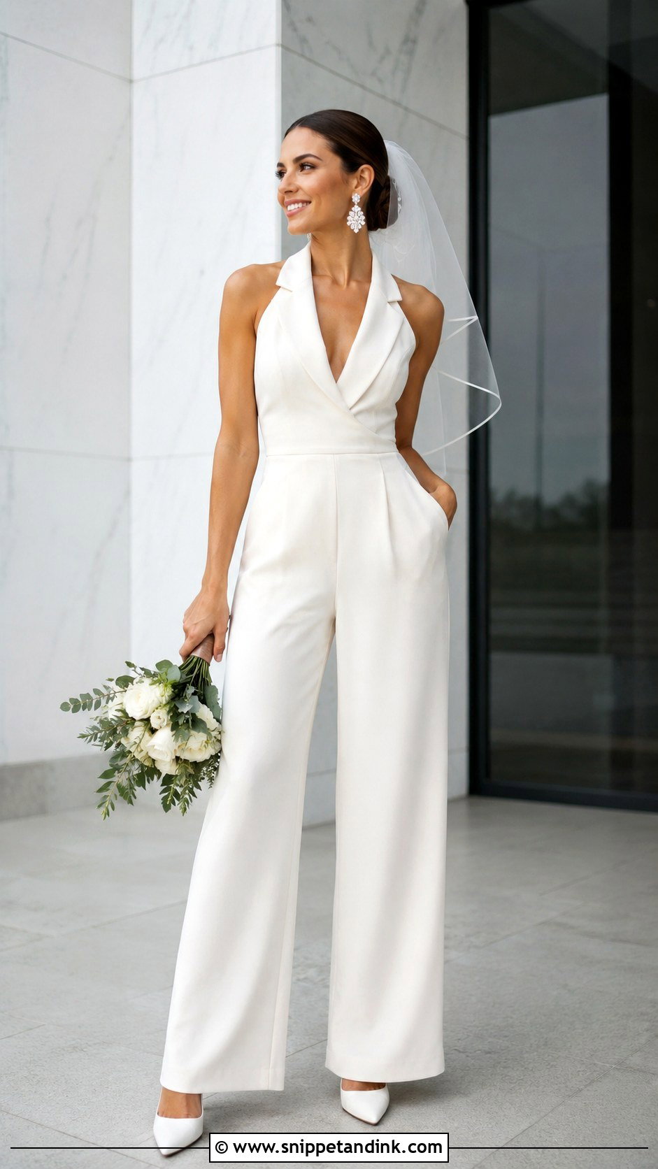 Bridal Jumpsuit Wedding Outfit - Snippet and Ink - 30 Weddingdress Ideas