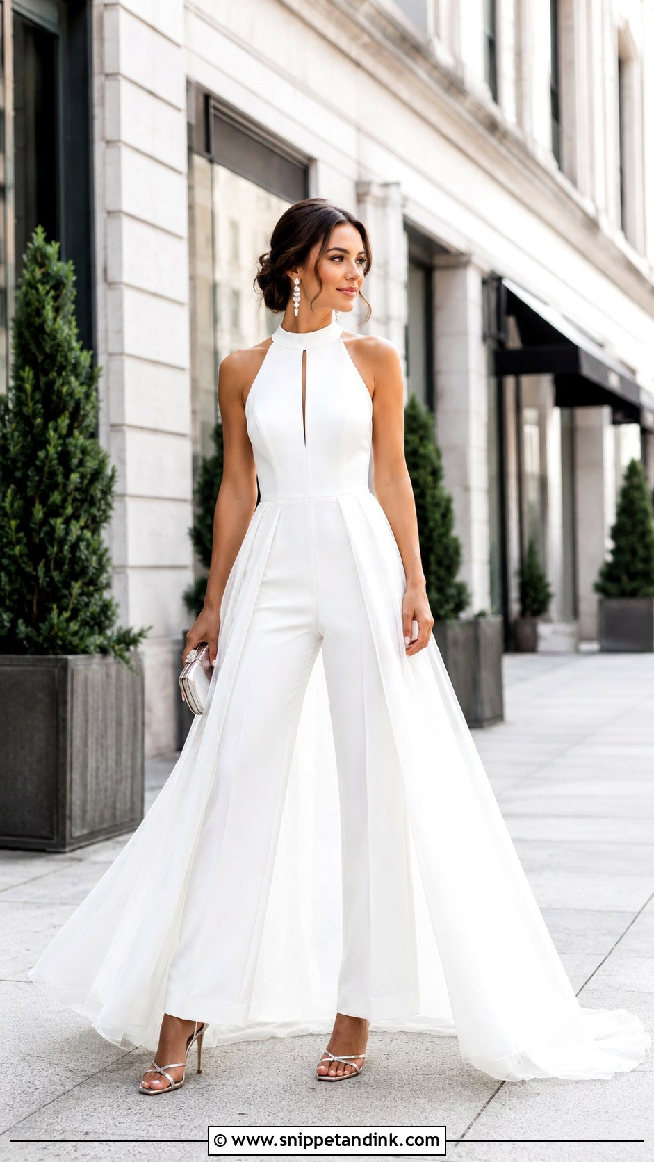 Bridal Jumpsuit With Heels - Snippet and Ink - 20 Bridal Fits Ideas