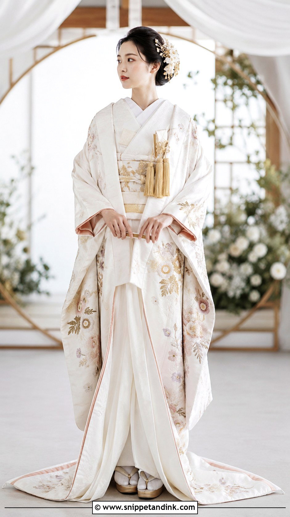 Bridal Kimono Outfit - Snippet and Ink - 30 Asian Wedding Dress Ideas
