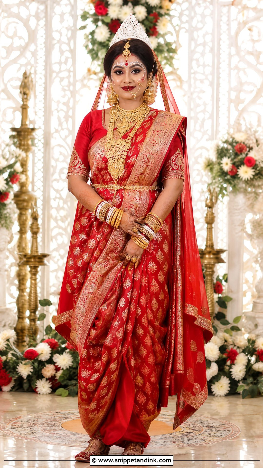 Bridal Kolka Design With Cheek Detail - Snippet and Ink - 25 Bridal Kolka Design Ideas