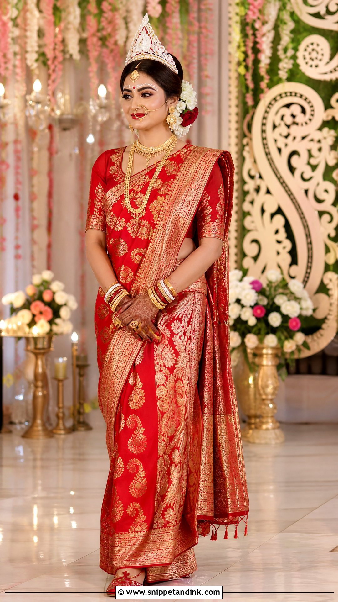 Bridal Kolka Design With Fine Lines - Snippet and Ink - 25 Bridal Kolka Design Ideas