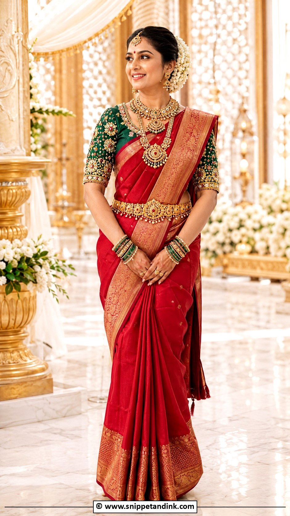 Bridal Kundan Aari Work Blouse - Snippet and Ink - 30 Bridal Aari Work Blouse Ideas