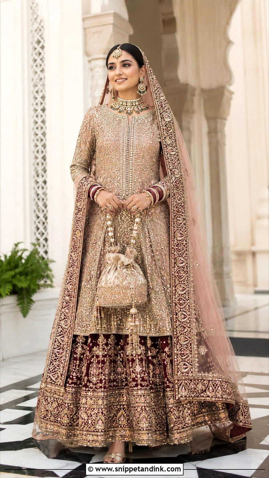 Bridal Kurta Lehenga - Snippet and Ink - 25 Indian Bridal Dresses