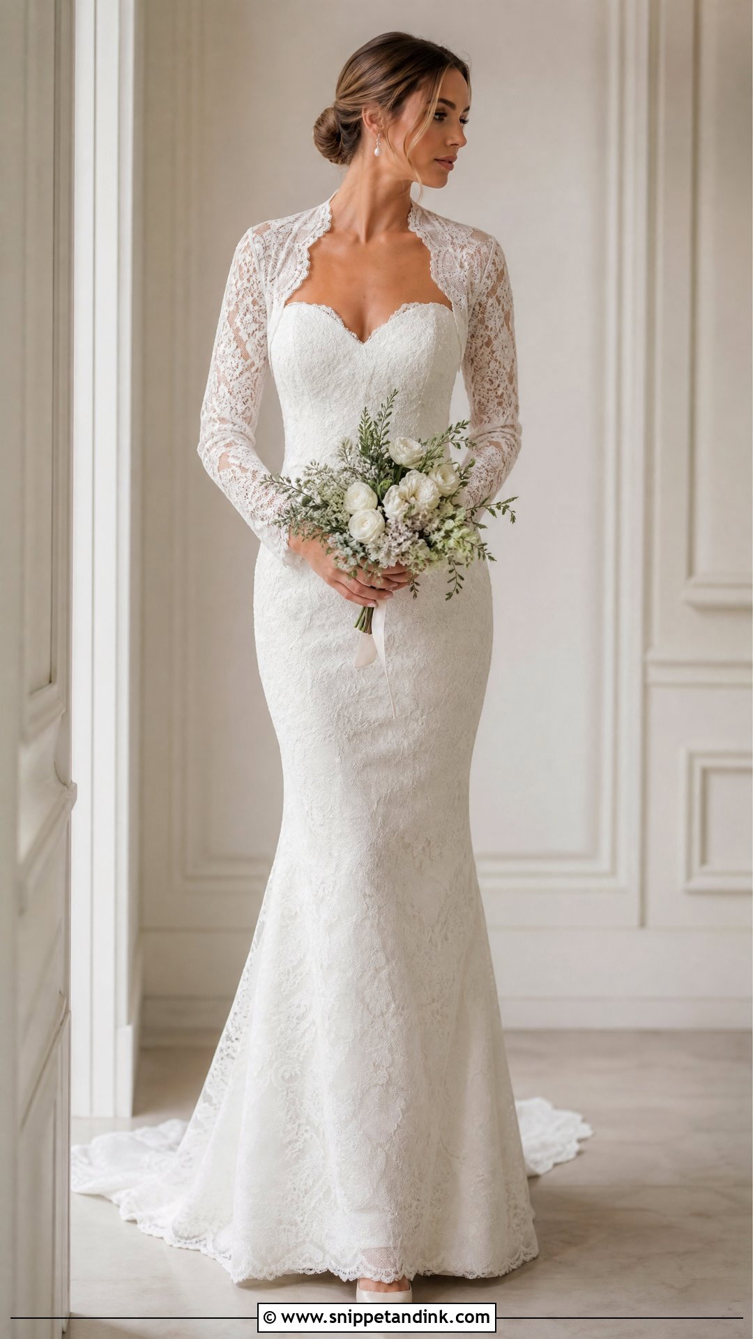 Bridal Lace Bolero - Snippet and Ink - 25 Bridal Cover Up Ideas