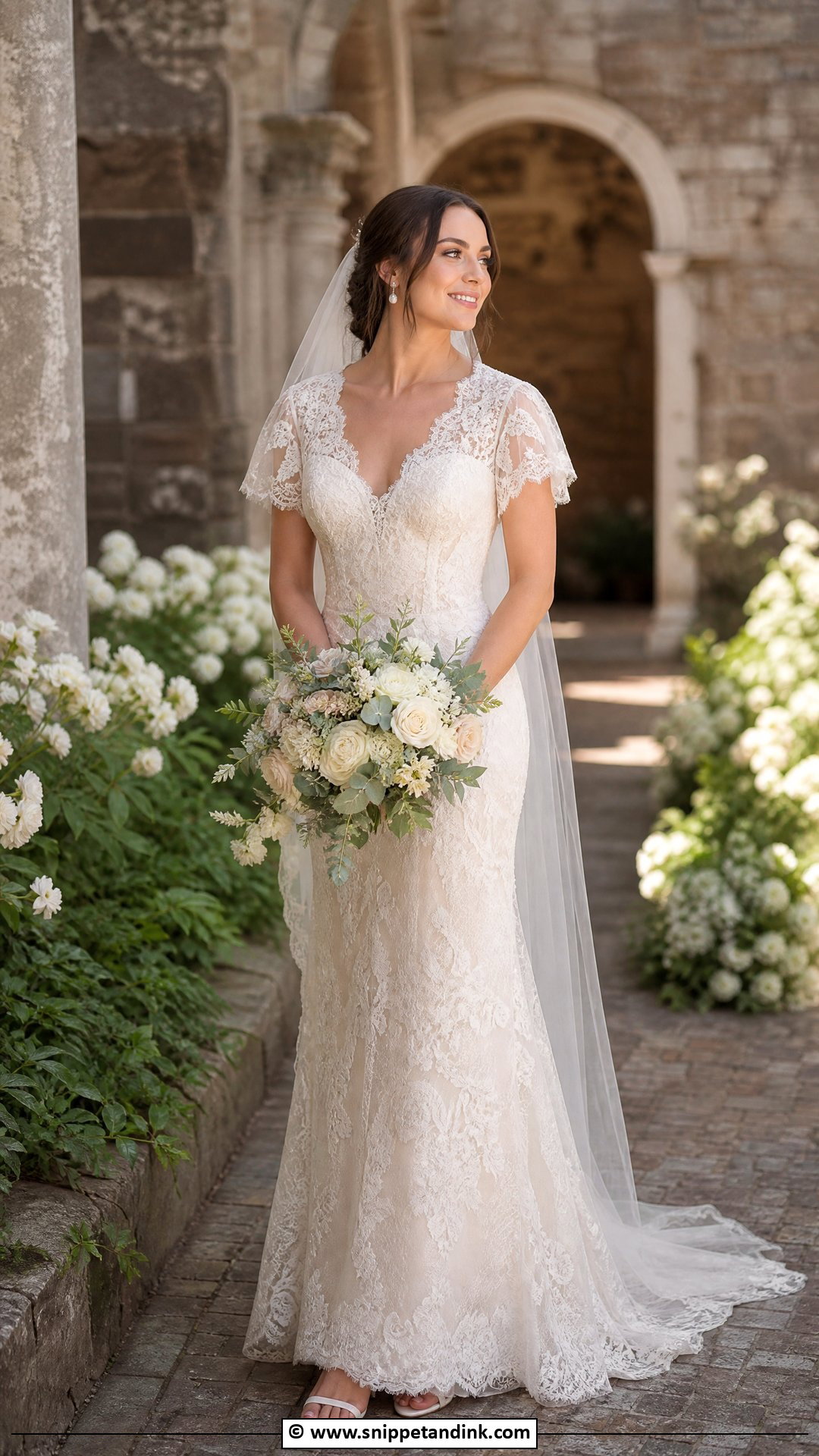 Bridal Lace Dress Outfit - Snippet and Ink - 35 Bridal Outfits