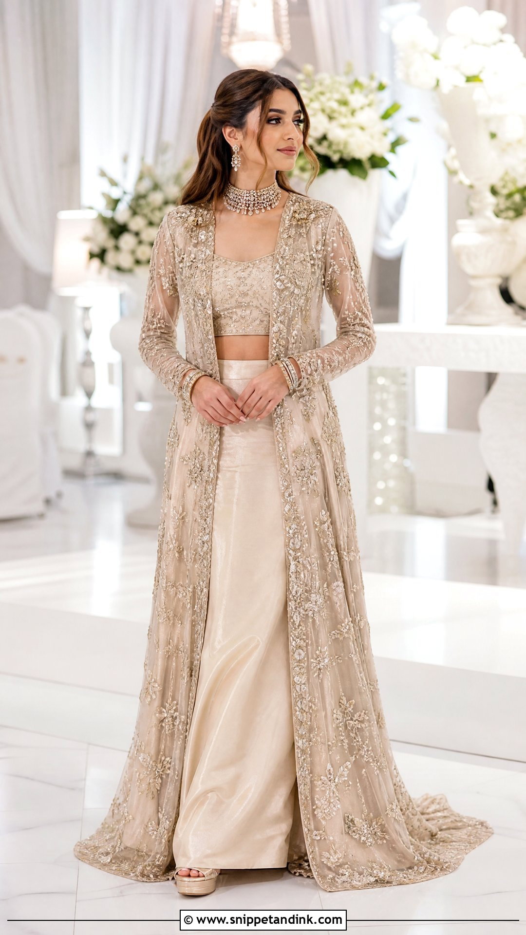 Bridal Langa With Long Embroidered Jacket - Snippet and Ink - 20 Bridal Langa Ideas