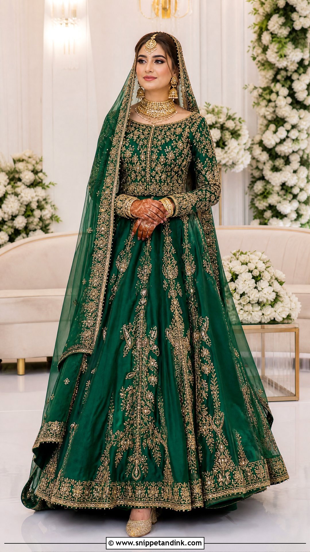 Bridal Langa With Long Sleeve Blouse - Snippet and Ink - 20 Bridal Langa Ideas